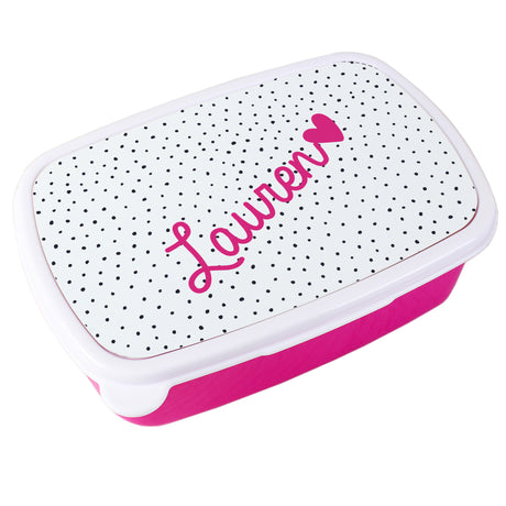 Name Heart Pink Lunch Box - Gift Moments