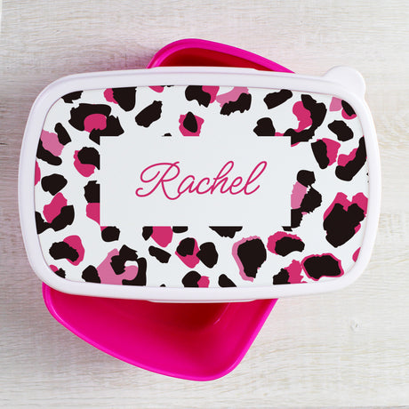 Leopard Print Pink Lunch Box - Gift Moments