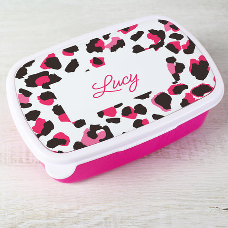 Leopard Print Pink Lunch Box - Gift Moments