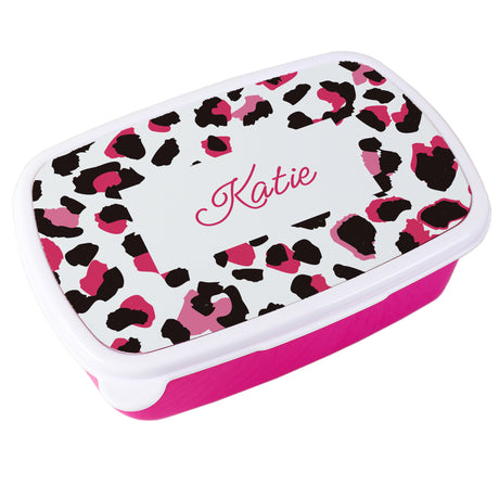 Leopard Print Pink Lunch Box - Gift Moments