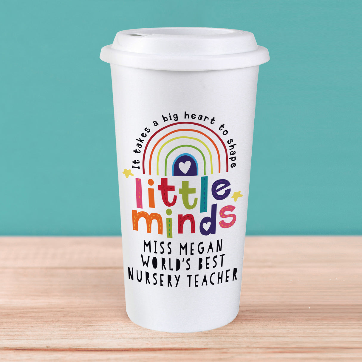 Personalised Shape Little Minds Travel Mug - Travel Mugs at Gift Moments