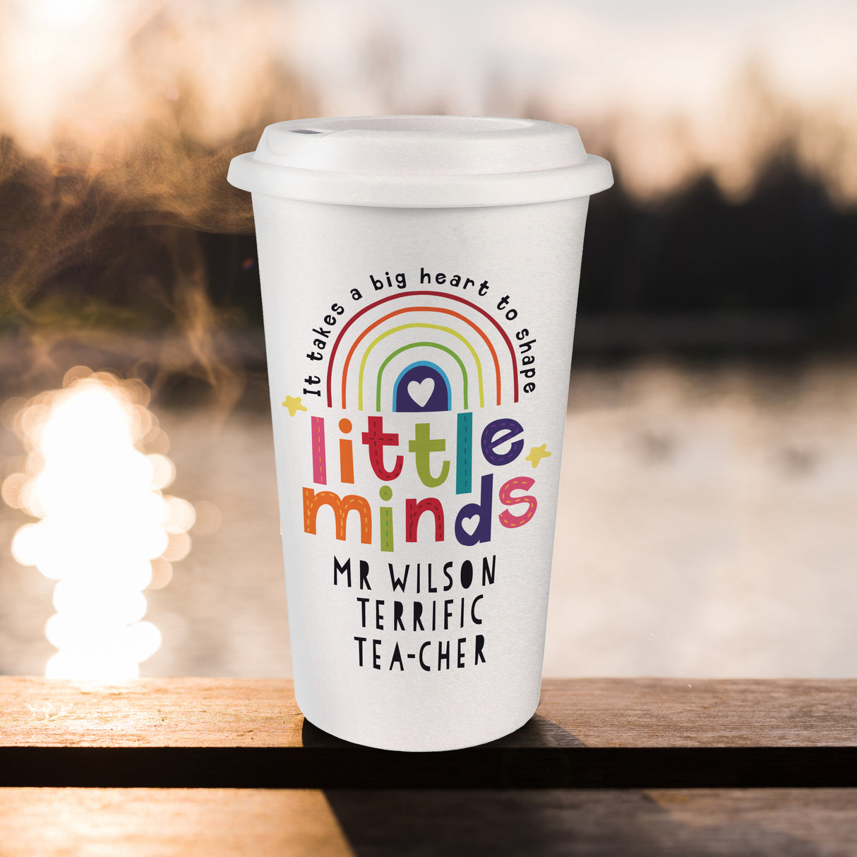 Personalised Shape Little Minds Travel Mug - Travel Mugs at Gift Moments