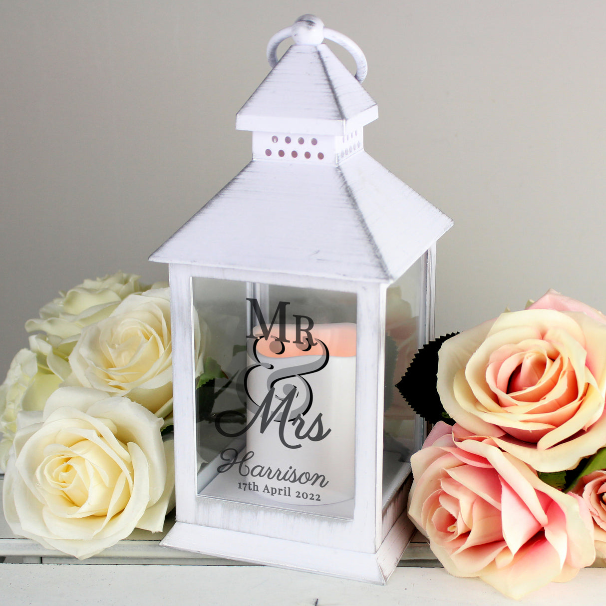 Mr & Mrs White LED Lantern - Gift Moments