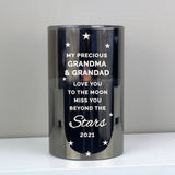 Personalised Miss You Beyond The Stars Smoked Glass LED Candle - LED Lighting at Gift Moments