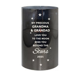 Personalised Miss You Beyond The Stars Smoked Glass LED Candle - LED Lighting at Gift Moments