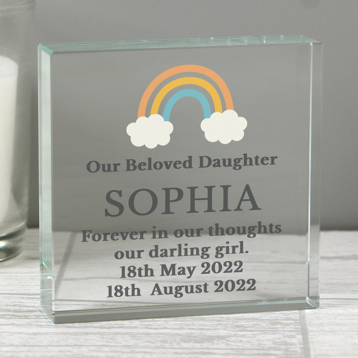 Rainbow Memorial Crystal Token - Gift Moments