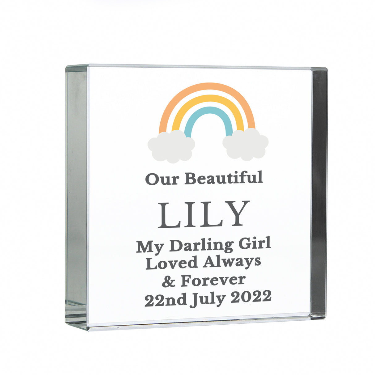 Rainbow Memorial Crystal Token - Gift Moments