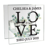 Personalised Botanical Mirrored Glass Tea Light Holder - Candle Holders at Gift Moments