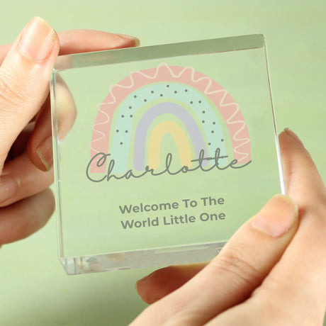 Personalised Rainbow Crystal Token - Crystal Tokens at Gift Moments