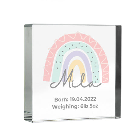 Personalised Rainbow Crystal Token - Crystal Tokens at Gift Moments