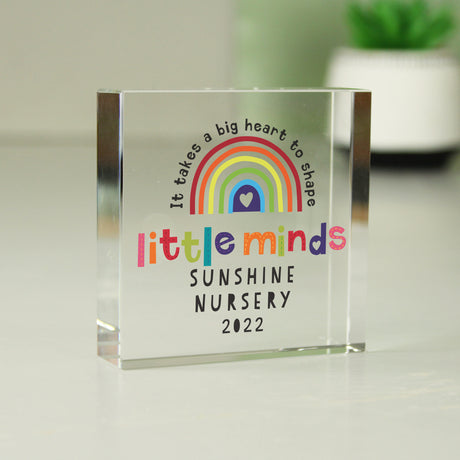 Personalised Shape Little Minds Crystal Token - Crystal Tokens at Gift Moments