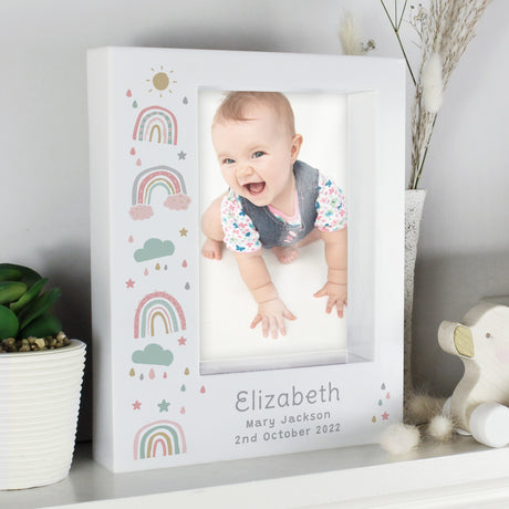 Personalised Rainbow 5x7 Box Photo Frame - Photo Frames at Gift Moments