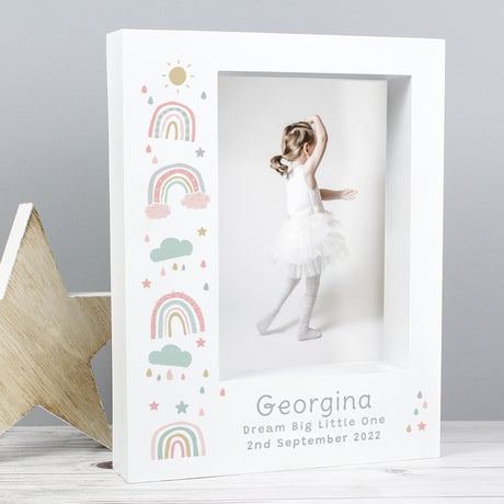 Personalised Rainbow 5x7 Box Photo Frame - Photo Frames at Gift Moments