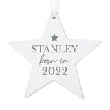 Personalised Wooden Star Decoration for Newborns: 4 - Decorations By Gift Moments