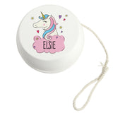 Personalised Unicorn White Wooden Yoyo - Toys at Gift Moments