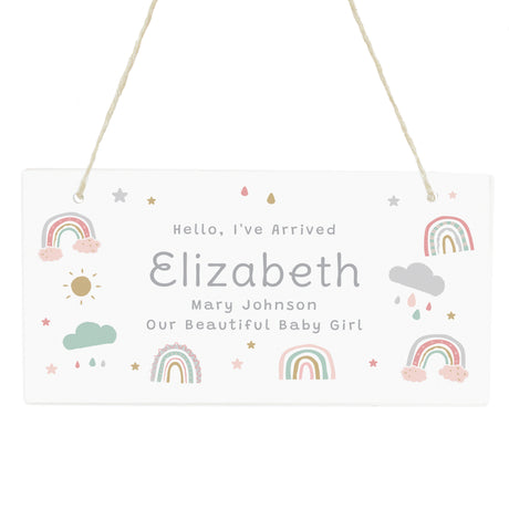 Personalised Rainbow Wooden Sign - Signs & Plaques at Gift Moments