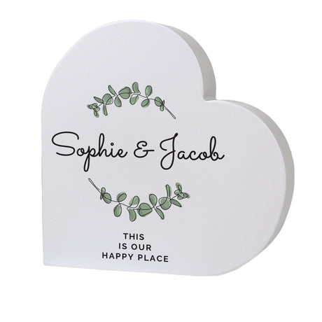 Personalised Botanical Free Standing Heart Ornament - Ornaments at Gift Moments