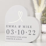 Personalised Free Text Free Standing Heart Ornament - Ornaments at Gift Moments