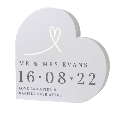 Personalised Free Text Free Standing Heart Ornament - Ornaments at Gift Moments