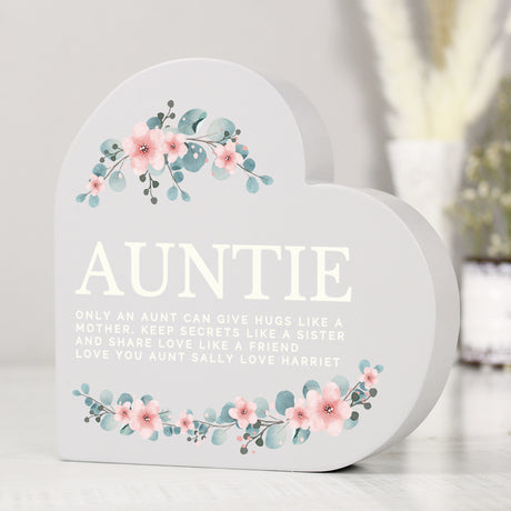 Personalised Floral Free Standing Heart Ornament - Ornaments at Gift Moments