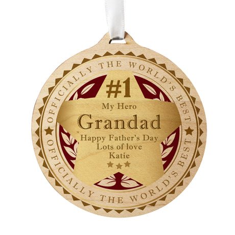 Personalised Wooden Medal - World’s Best: 5 - Keepsakes By Gift Moments