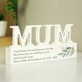 Personalised Botanical Wooden Mum Ornament - Ornaments at Gift Moments