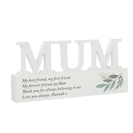 Personalised Botanical Wooden Mum Ornament - Ornaments at Gift Moments