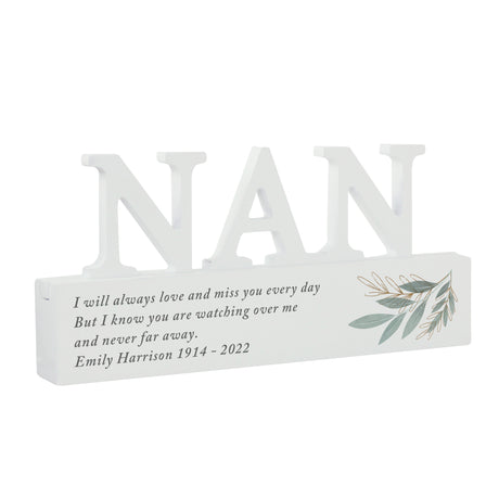 Personalised Botanical Wooden Nan Ornament - Ornaments at Gift Moments