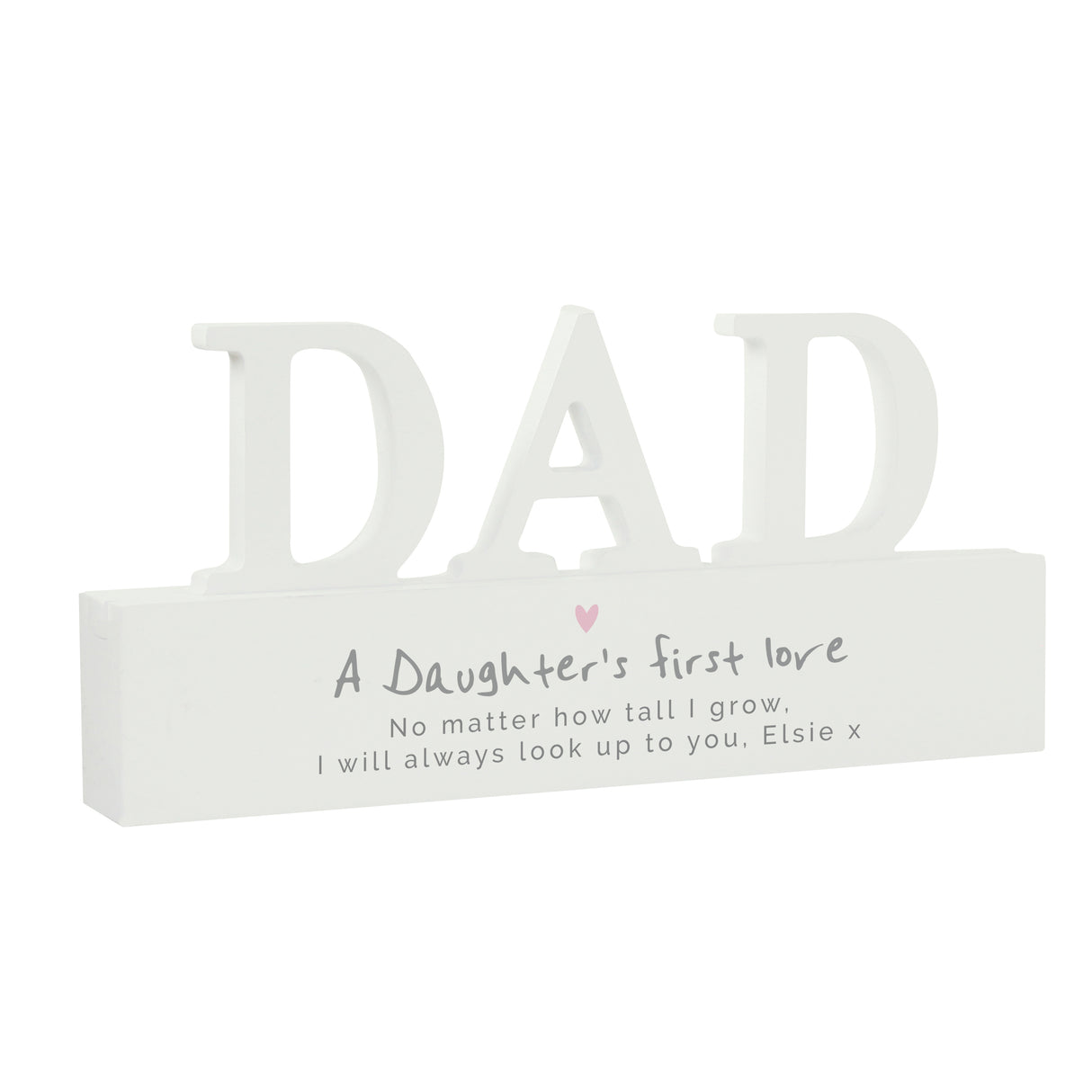 Personalised A Daughter's First Love Wooden Dad Ornament - Ornaments at Gift Moments