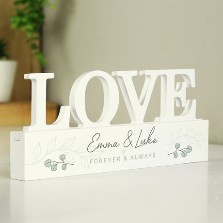 Personalised Botanical Wooden Love Ornament - Ornaments at Gift Moments