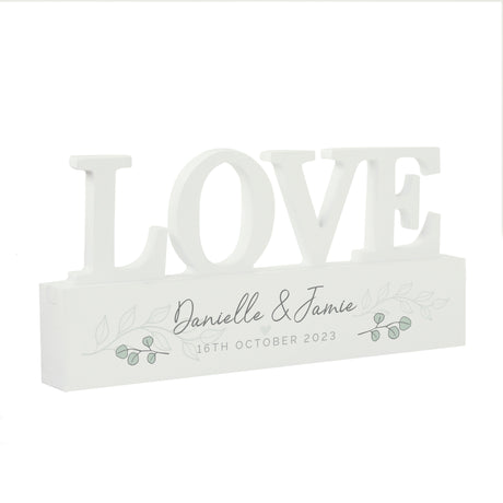 Personalised Botanical Wooden Love Ornament - Ornaments at Gift Moments