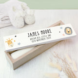 Personalised Scandi Safari Animals Wooden Certificate Holder - Certificate Holders at Gift Moments