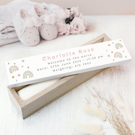 Personalised Rainbow Wooden Certificate Holder - Certificate Holders at Gift Moments