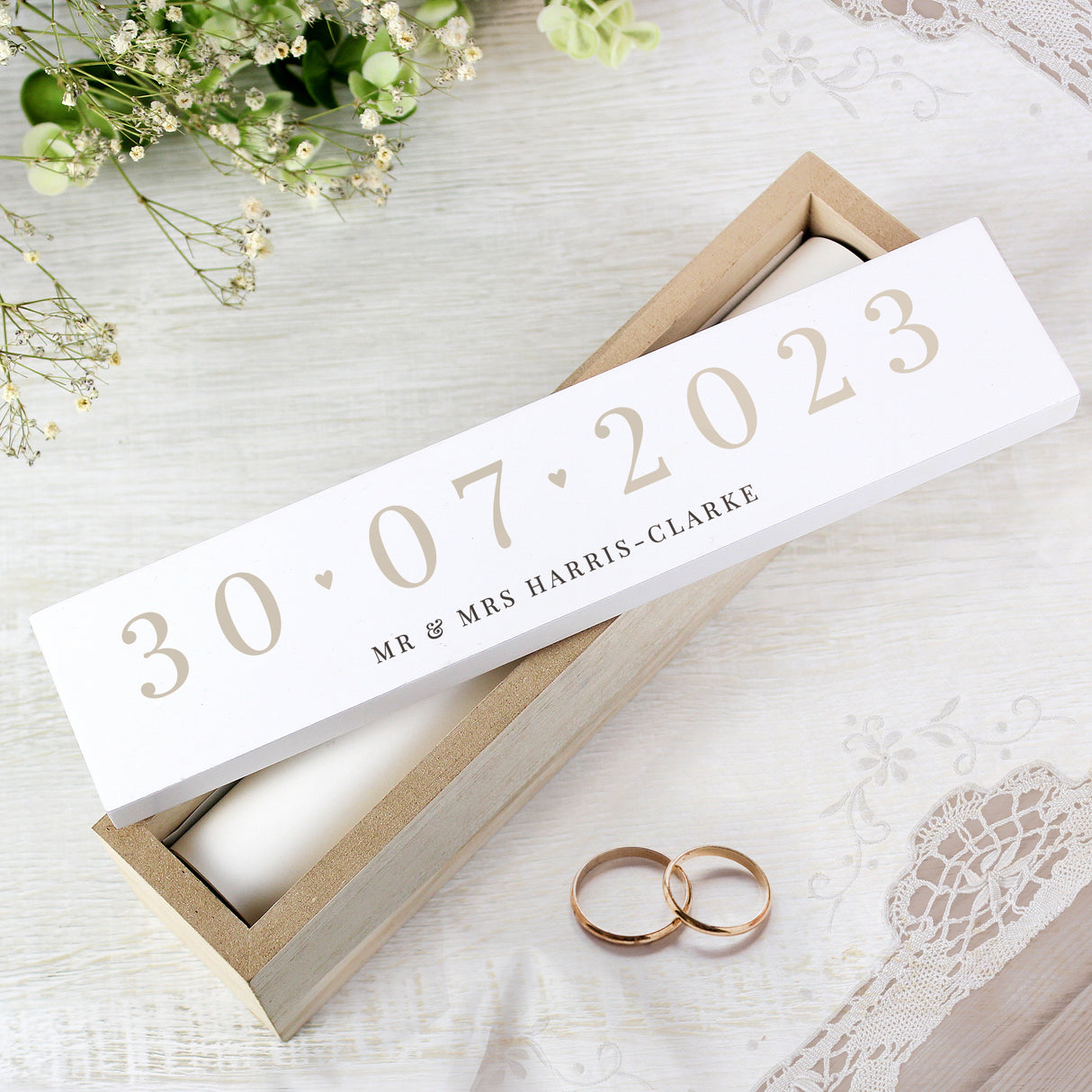 Personalised Special Date Wooden Certificate Holder - Certificate Holders at Gift Moments