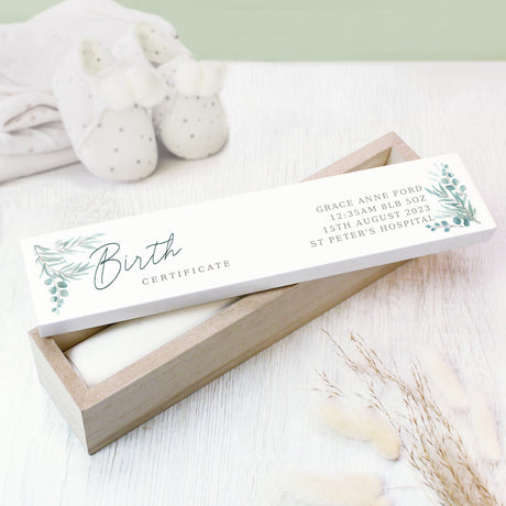 Personalised Botanical Wooden Certificate Holder - Certificate Holders at Gift Moments