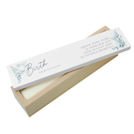 Personalised Botanical Wooden Certificate Holder - Certificate Holders at Gift Moments