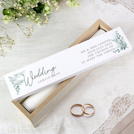 Personalised Botanical Wooden Certificate Holder - Certificate Holders at Gift Moments