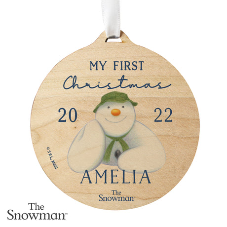 Personalised The Snowman First Christmas Decoration: 4 - Christmas Decorations By The Snowman