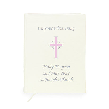 Personalised Pink Cross Holy Bible - Eco-friendly - Books at Gift Moments