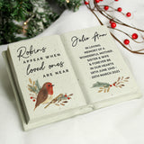 Personalised Robins Appear.. Memorial Book - Memorials at Gift Moments