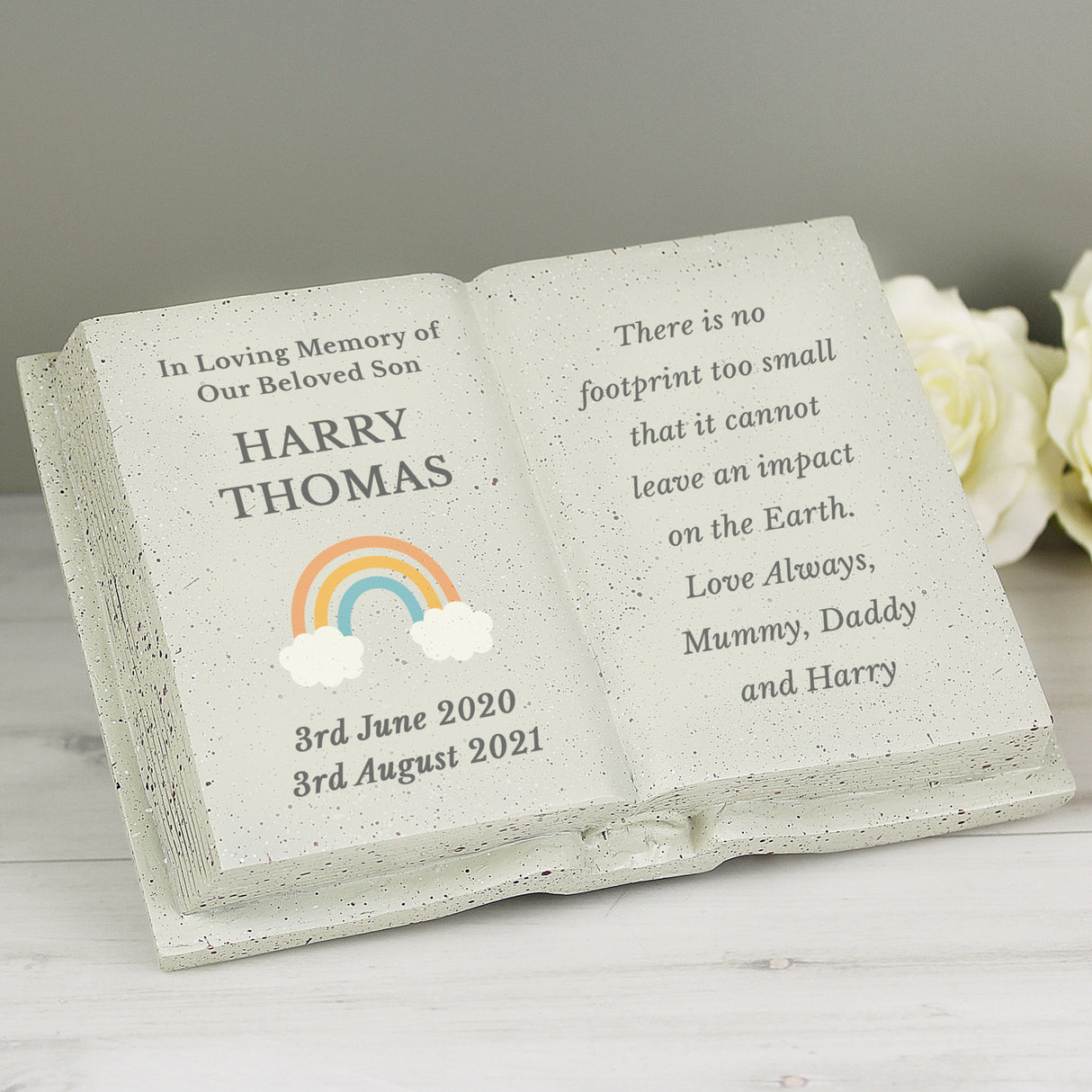 Personalised Rainbow Memorial Book - Memorials at Gift Moments