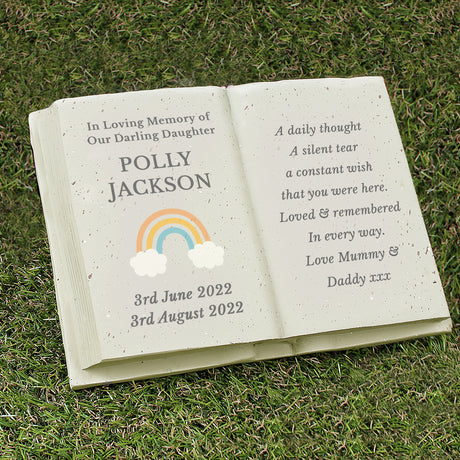 Personalised Rainbow Memorial Book - Memorials at Gift Moments