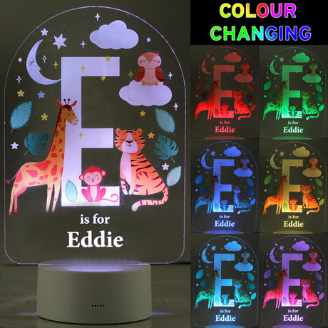 Animal Alphabet LED Colour Changing Light - Gift Moments