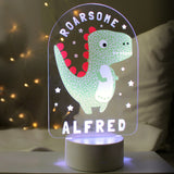 Personalised Roarsome Dinosaur LED Colour Changing Night Light - LED Lighting at Gift Moments