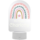 Personalised Pink Rainbow LED Colour Changing Night Light - LED Lighting at Gift Moments