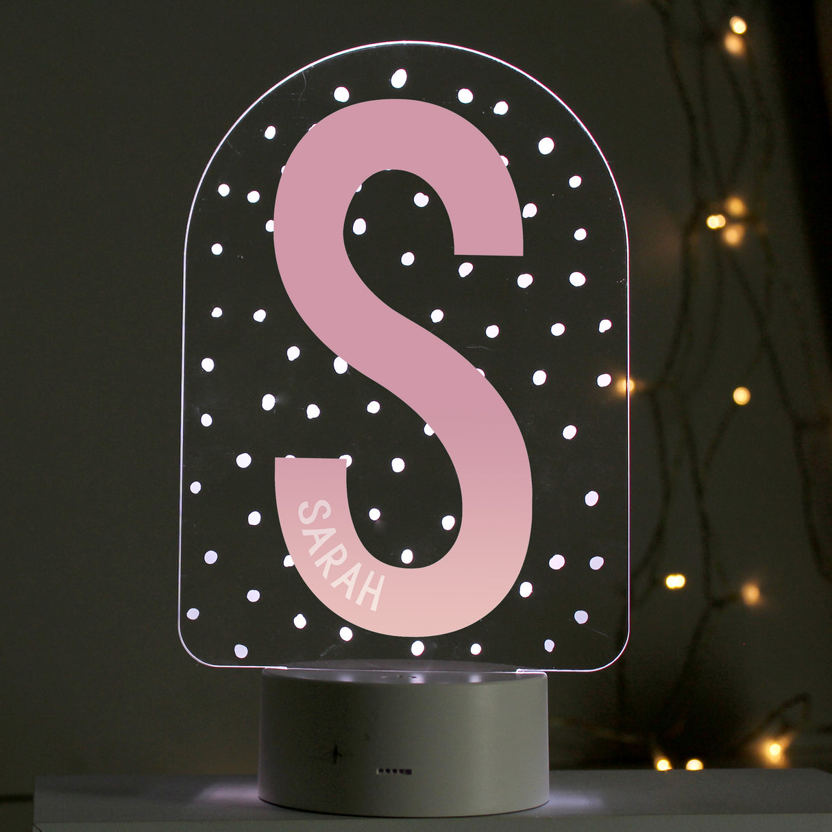 Personalised Initial LED Colour Changing Night Light - LED Lighting at Gift Moments