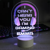 Personalised Pink Gaming LED Colour Changing Night Light - LED Lighting at Gift Moments