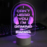 Personalised Pink Gaming LED Colour Changing Night Light - LED Lighting at Gift Moments