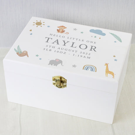 Safari Animals Baby Keepsake Box - Gift Moments