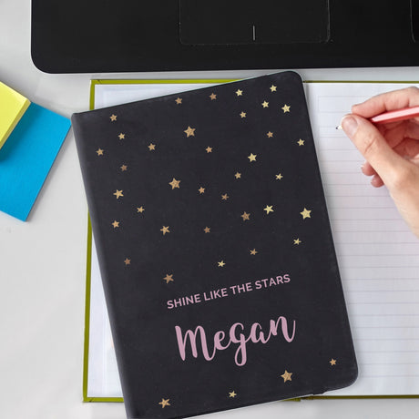 Starry Black Hardback Notebook - Gift Moments